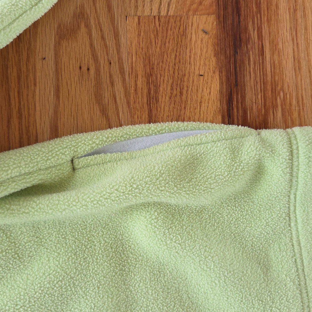L.L. Lime Green Bean Fleece Jacket Size M - Picture 4 of 6